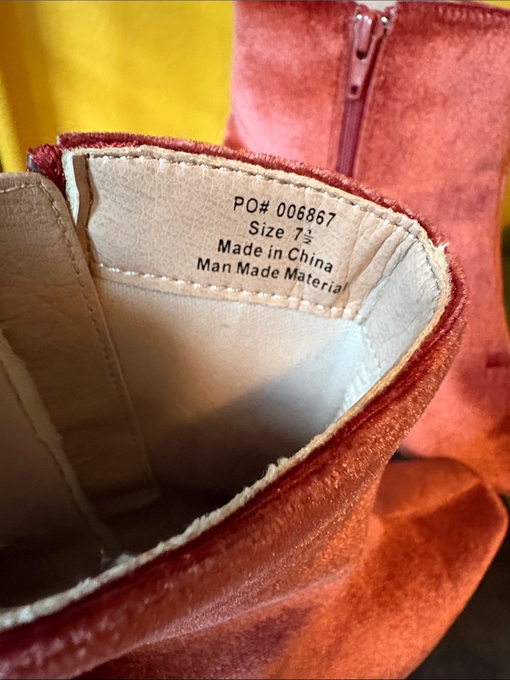 Rose Velvet Boots - Picture 4 of 6